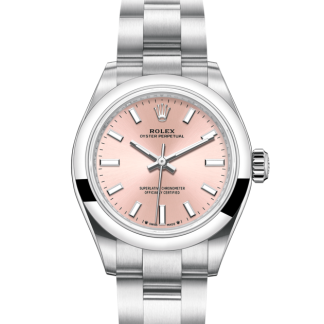 replika Rolex Oyster Perpetual 28 Oyster 28 mm Oystersteel Pink urskive M276200-0004