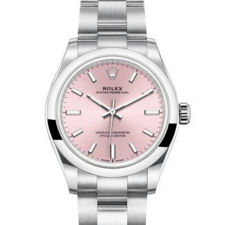 replika Rolex Oyster Perpetual 31 Oyster 31 mm Oystersteel Pink urskive M277200-0004